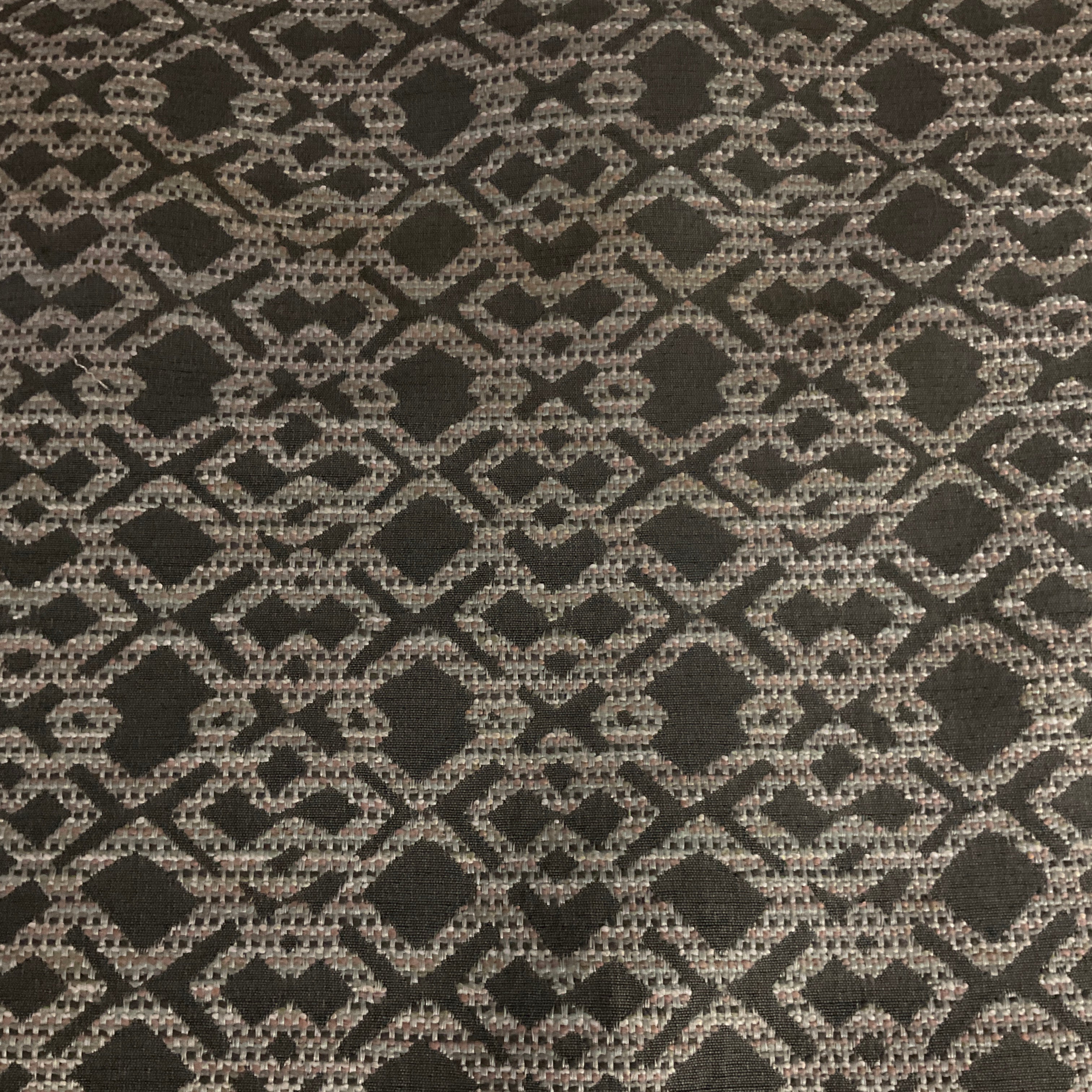 Gray Geometric Designer Upholstery Fabric