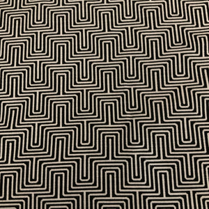 Sunbrella Key Figure Onyx Black White Outdoor Upholstery Fabric