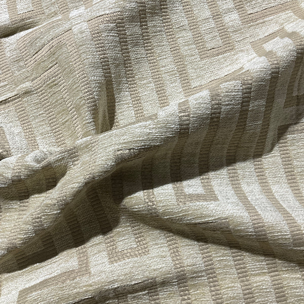 Burch Jet Taupe Textured Chenille Upholstery Fabric
