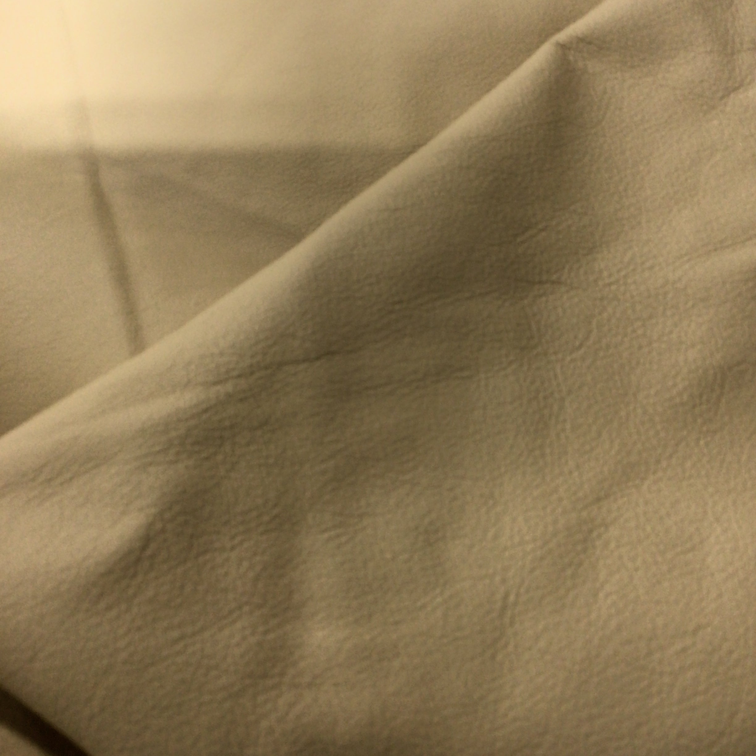 Cream Leather Hide Upholstery Remnant