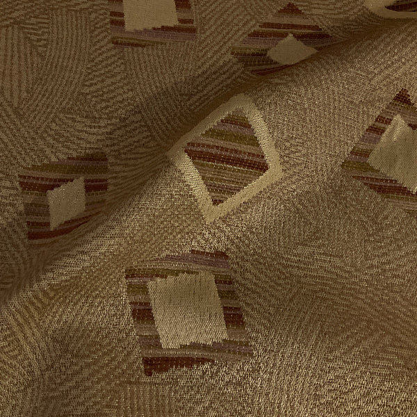 Addison Rust Beige Geometric Upholstery Fabric