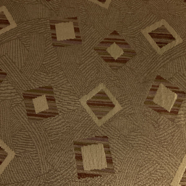 Addison Rust Beige Geometric Upholstery Fabric
