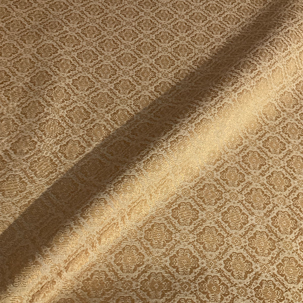 Antique Gold Diamond Design Damask Upholstery Fabric
