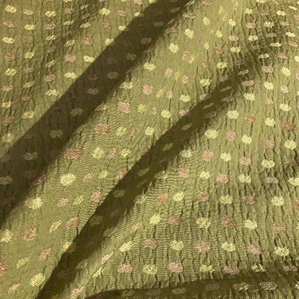 Appreciation Green Tea Dotted Stripe Upholstery Fabric