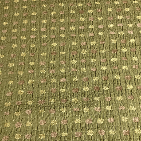 Appreciation Green Tea Dotted Stripe Upholstery Fabric