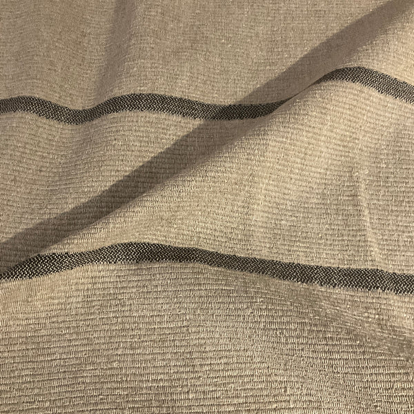 Aris Chestnut Beige Stripe Upholstery Fabric