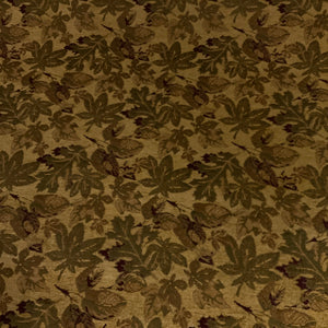 Autumn Leaves Brown Chenille Upholstery Fabric
