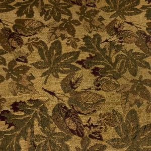 Autumn Leaves Brown Chenille Upholstery Fabric