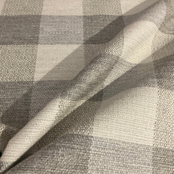 Swavelle Marvelous Check Gray  Upholstery Fabric