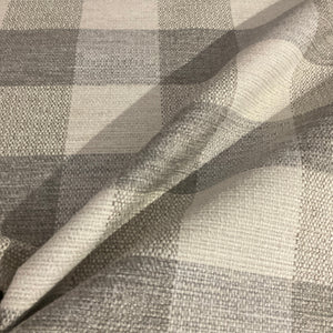 Swavelle Marvelous Check Gray  Upholstery Fabric