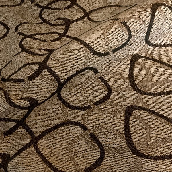 Regal Interlude Chocolate Geometric Upholstery Fabric