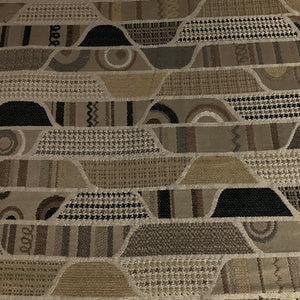Patchwork Melody Beige Upholstery Fabric