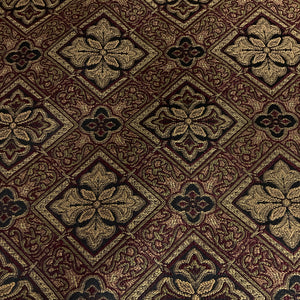 Swavelle Maroon Gold Diamond Upholstery Fabric