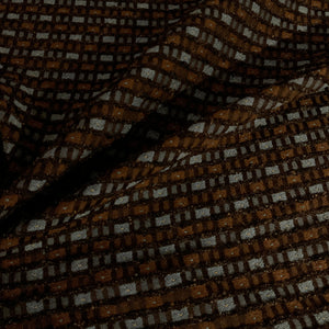 Aisley Chocolate  Geometric Design Upholstery Fabric
