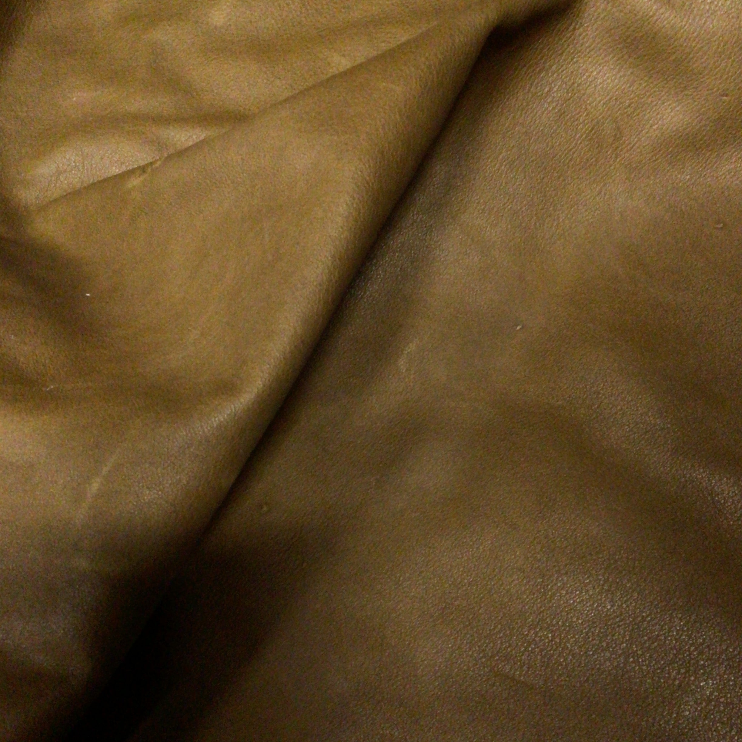 Golden Brown Leather Hide Upholstery Remnant