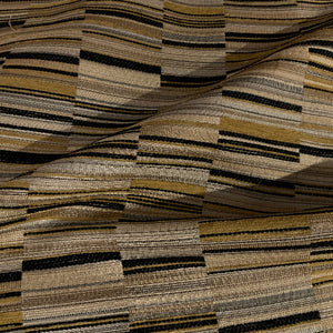 Barre Oak Beige Chenille Stripe Upholstery Fabric