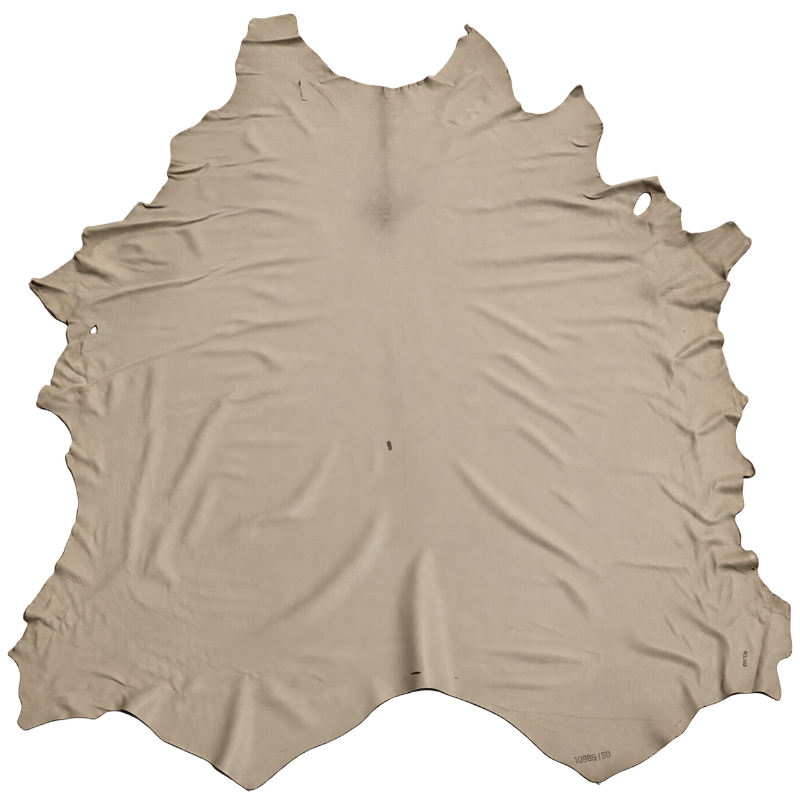 Beige Pebble Grain Leather Full Whole Cow Hide Upholstery