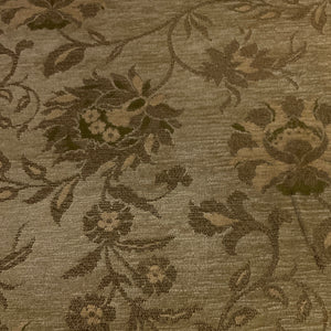 Beige Floral Chenille Tapestry Upholstery Fabric