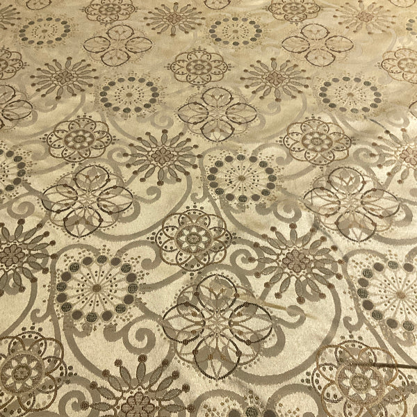 Beige Geometric Design Upholstery Fabric