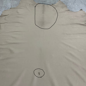Beige Pebble Grain Leather Full Whole Cow Hide Upholstery