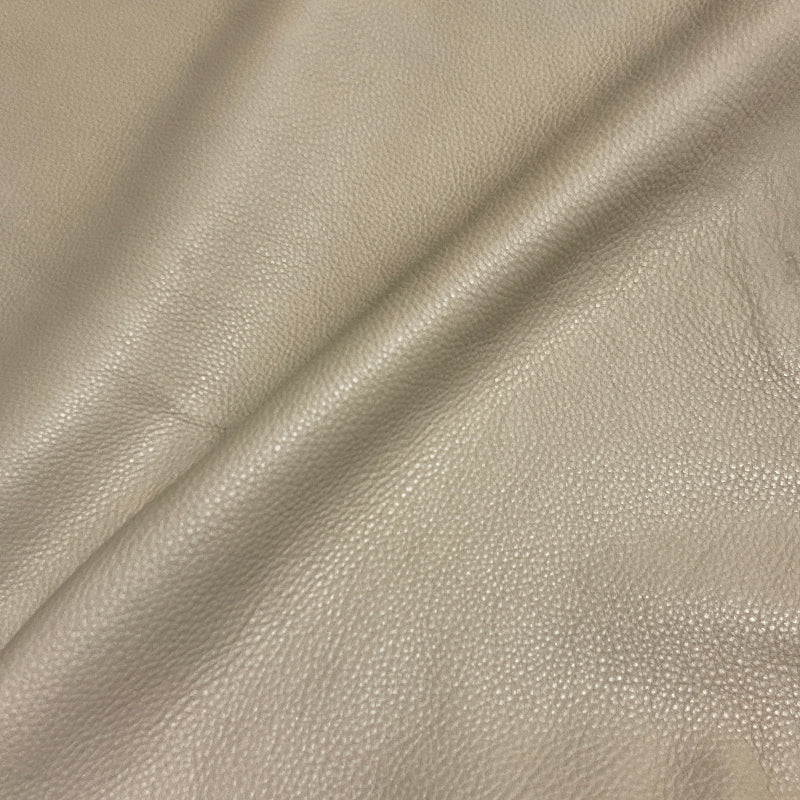 Beige Pebble Grain Leather Full Whole Cow Hide Upholstery