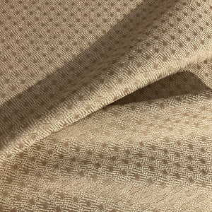 Ben Linen Small Ivory Check Upholstery Fabric