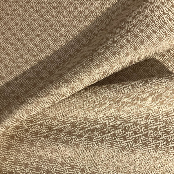 Ben Linen Small Ivory Check Upholstery Fabric