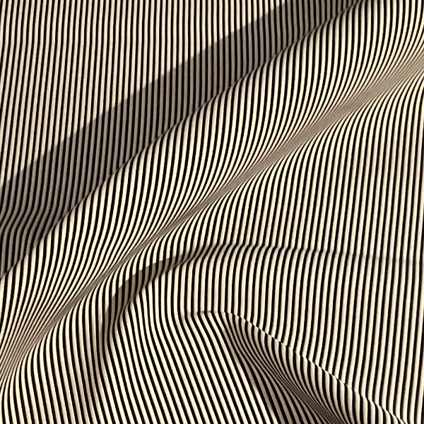 Black and White Pencil Stripe Upholstery Fabric