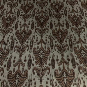 Blue Brown Ikat Design Upholstery Fabric