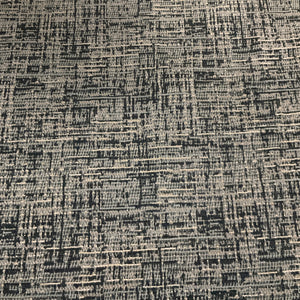 Blue and Silver Chenille Crosshatch Tweed Upholstery Fabric