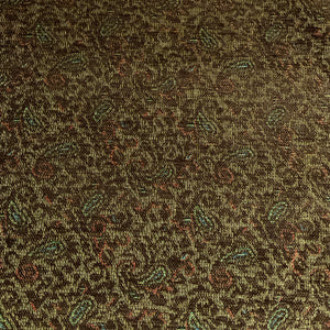 Brown Chenille Paisley Designer Upholstery Fabric