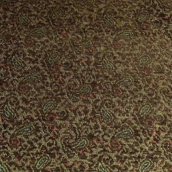 Brown Chenille Paisley Designer Upholstery Fabric