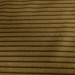 Brown Gold Chenille Stripe Upholstery Fabric