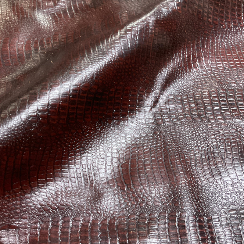 Brown Reptile Alligator Leather Full Whole Cow Hide Upholstery