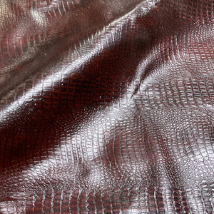Brown Reptile Alligator Leather Full Whole Cow Hide Upholstery