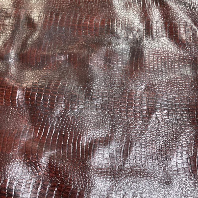 Brown Reptile Alligator Leather Full Whole Cow Hide Upholstery