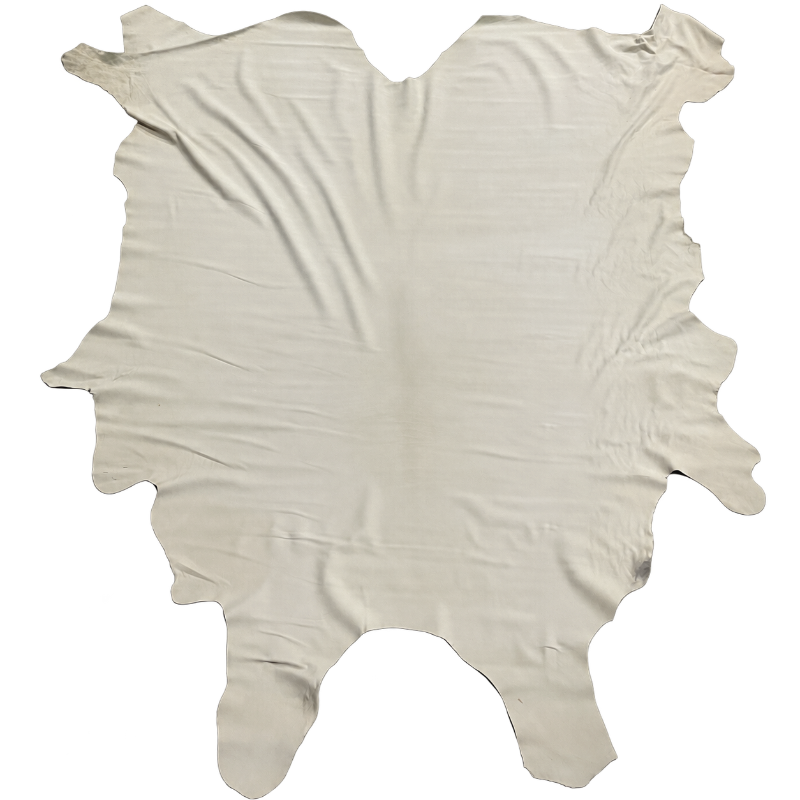 Brush Eggnog Beige Suede Leather Full Whole Cow Hide Upholstery
