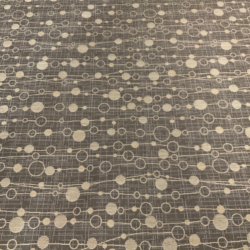 Bubblelicious Muslin Taupe Geometric MCM Style Upholstery Fabric