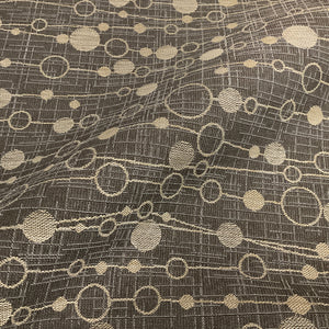 Bubblelicious Muslin Taupe Geometric MCM Style Upholstery Fabric
