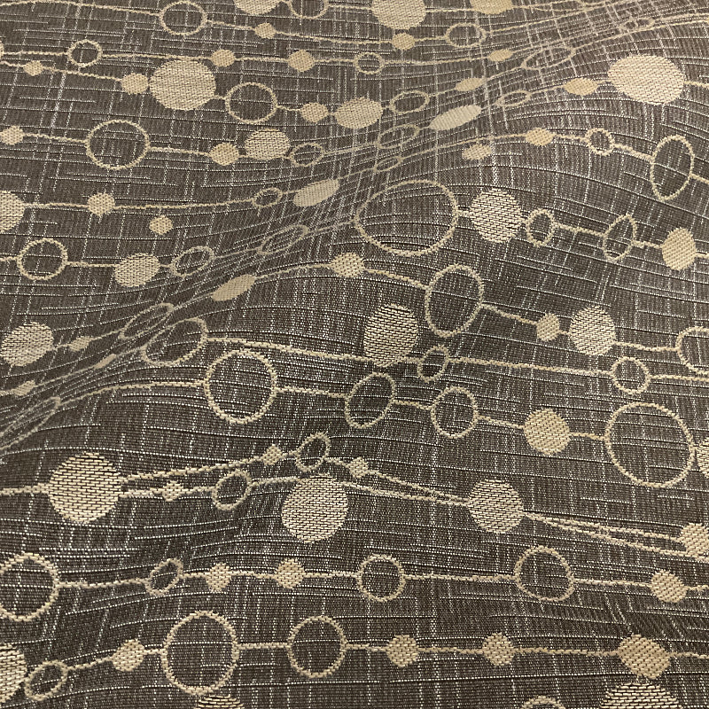 Bubblelicious Muslin Taupe Geometric MCM Style Upholstery Fabric