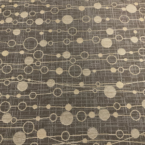 Bubblelicious Muslin Taupe Geometric MCM Style Upholstery Fabric
