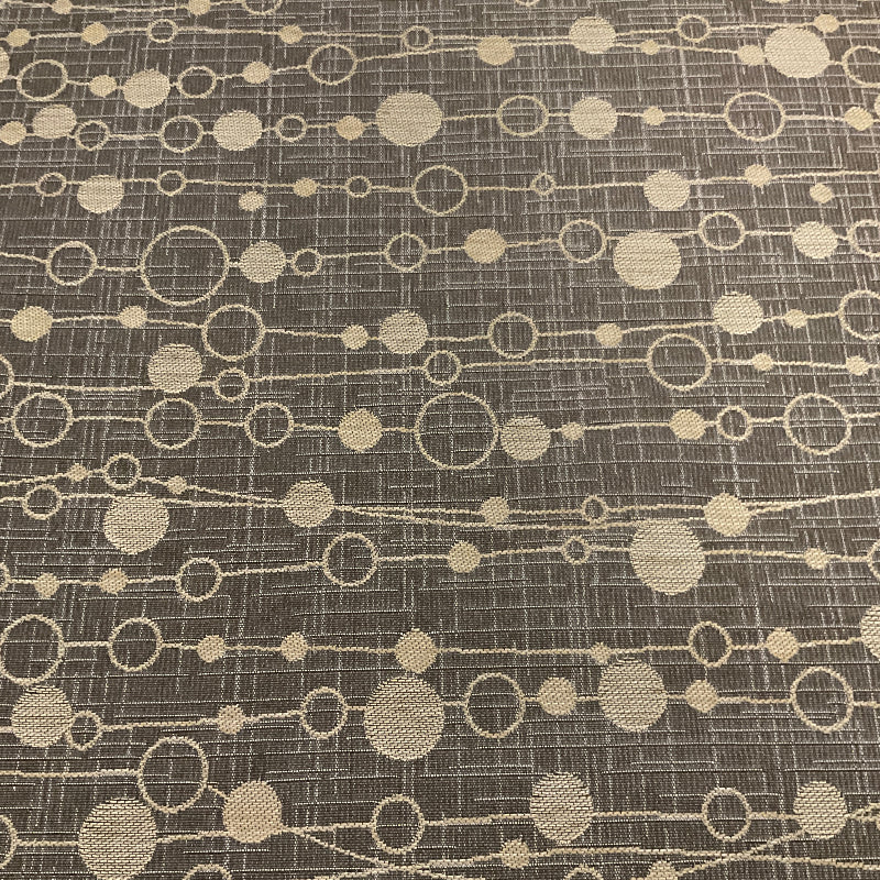 Bubblelicious Muslin Taupe Geometric MCM Style Upholstery Fabric