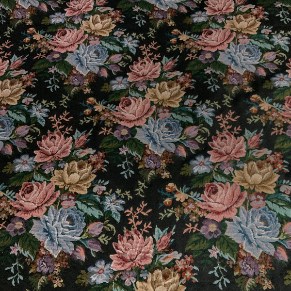 Burch Alcott Black Floral Upholstery Fabric