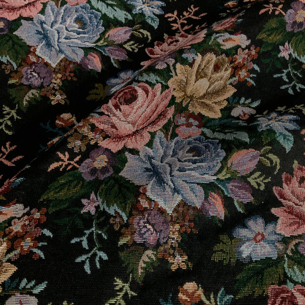 Burch Alcott Black Floral Upholstery Fabric