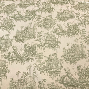 Burch Bethany Green Toile Design Upholstery Fabric