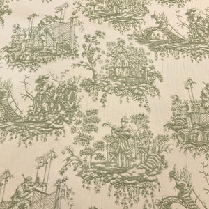 Burch Bethany Green Toile Design Upholstery Fabric