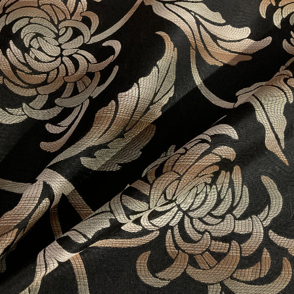 Burch Blossom Midnight Black Upholstery Fabric