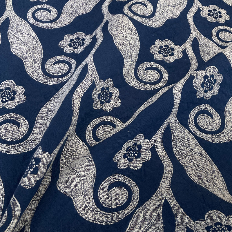 Burch Bonn Blueberry Blue Paisley Upholstery Fabric