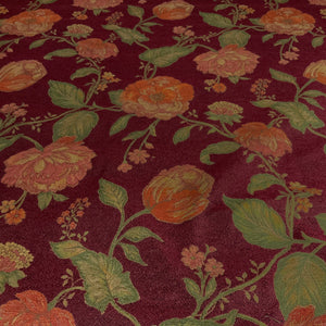 Burch Calista Cranberry Red Floral Designer Upholstery Fabric
