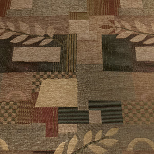 Burch Chenille Geometric Beige Fern Upholstery Fabric